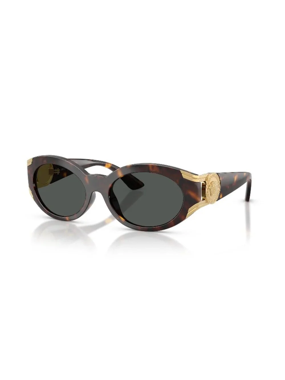 New Versace Women's Sunglasses Havana Grey Lens Injected Frame VE4503U 108 87 55